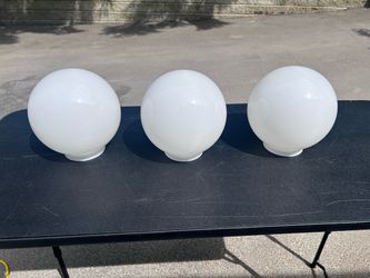 8” frosted light globes