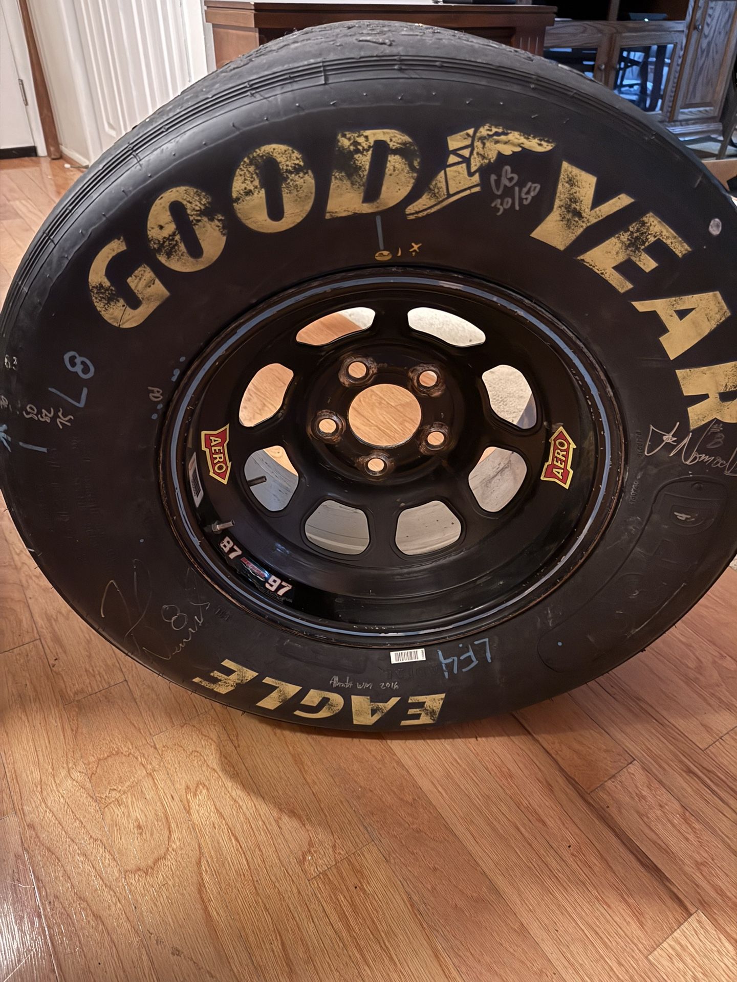 Truck Series Tire Signed John Hunter Nemechek