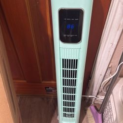 Lasko Oscillating Tower Fan, Quiet Fans with Remote, for Bedroom, Living Room, Office, Tower Fan with Remote, 3-Speed Timer, 42”, Silver T42951