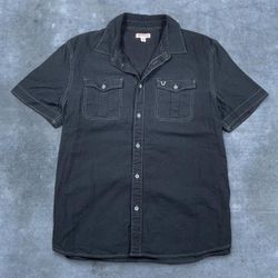 Black True Religion Button Up Shirt