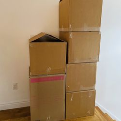 Moving boxes! Like new condition. Carefully used just once. Packing material.  Medium, large, all different sizes. Many. Great bargain. $1 per box.