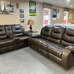 New Motion Reclining Sofa & Loveseat Set