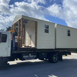 Sheds Relocated, Movemos Casita De Patio Container Rv Trailer Crane 