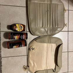 Faux Leather Seat Cover, Leather Cleaner