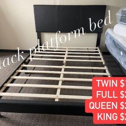 Black Platform Bed