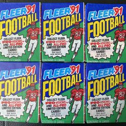 1991 Fleer Football Pack Lot Of 6