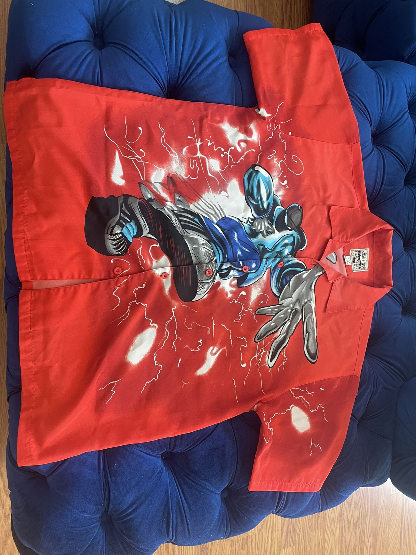 Super Hero Hawaiin Shirt L