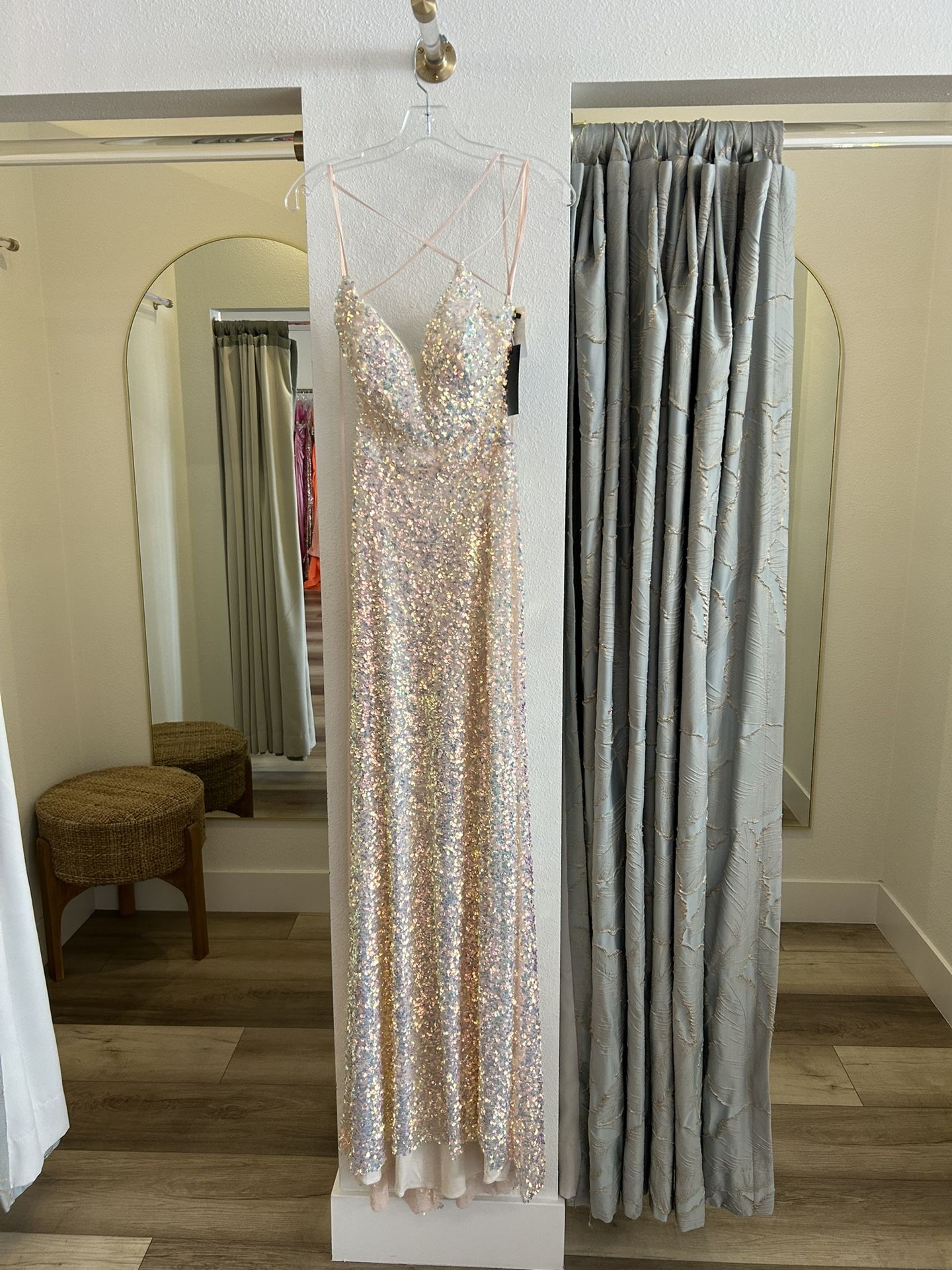 New Blush Sequin Dress Size 6