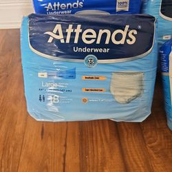 Attends Adults Underwear Size LARGE 