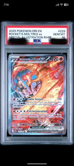 Pokemon - Team Rocket's Moltres EX PSA 10