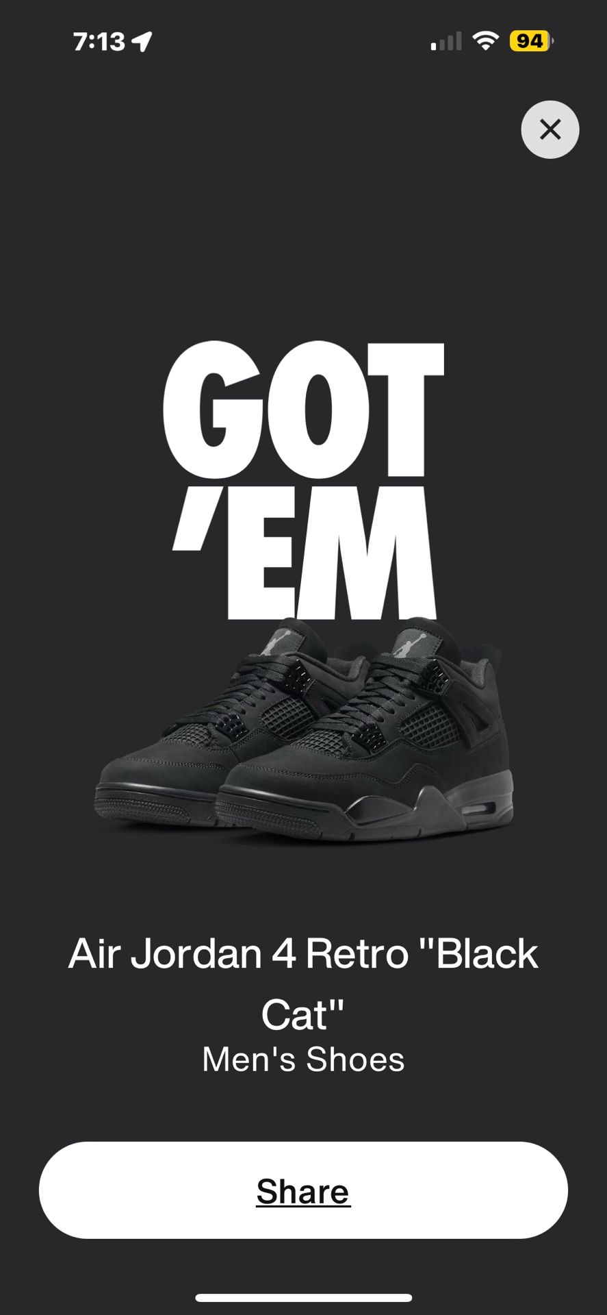 Jordan 4 Black Cats