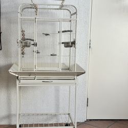 Rolling Bird Cage With Open Top