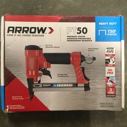 Arrow PT50 18-Gauge 3/8-in Medium Crown Finish Pneumatic Stapler