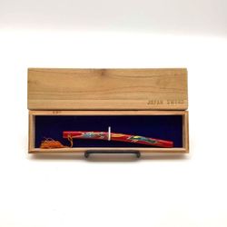 Share VINTAGE JAPANESE MINIATURE SAMURAI KATANA SWORD LETTER OPENER PAPER KNIFE -8"