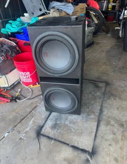 Dual 12” Alpine Subs with box
