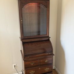 Jasper Cabinet Co. Rolltop Secretary Desk w/Hutch $275