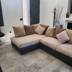 sofa great condition swade and leather 