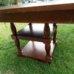Wood Pedestal Dining Table