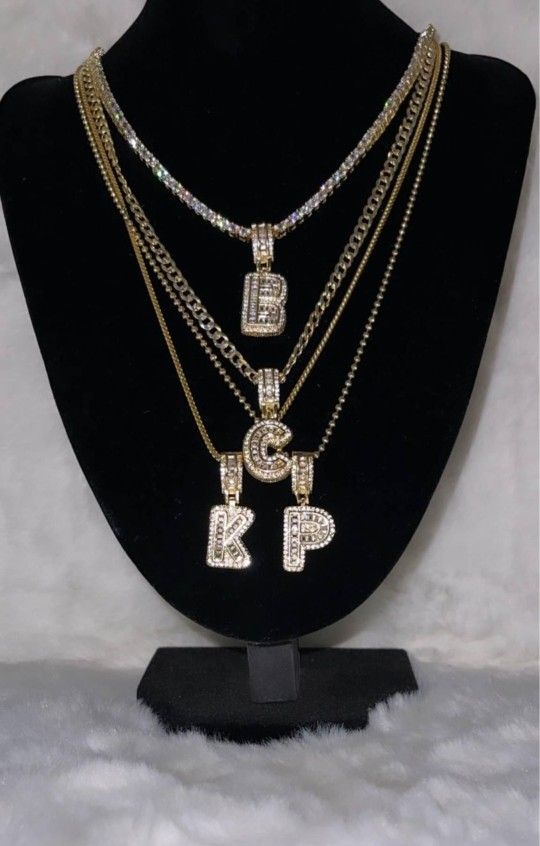letters Gold Plated 14k