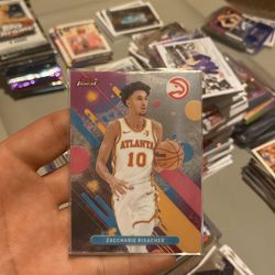 Zaccharie Risacher Topps Finest Common No.46 Atlanta Hawks