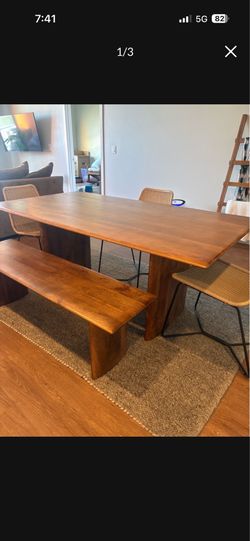 West Elm Dining Room Table & Bench