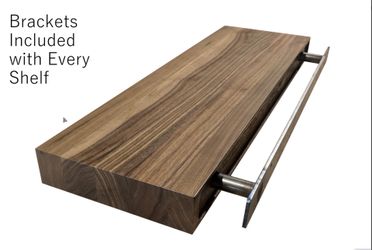 Walnut Wood Works Floating Shelf Bracket