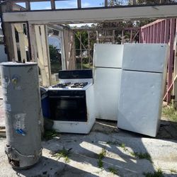 Free refrigerators, stove, and water heater