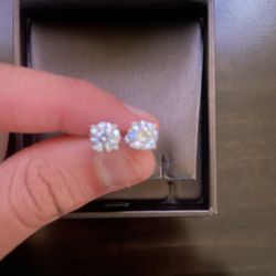 14k Gold Lab Diamond Earrings 