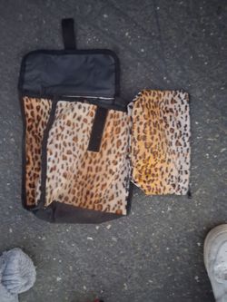 Leopard Print Travel Toiletry Bag