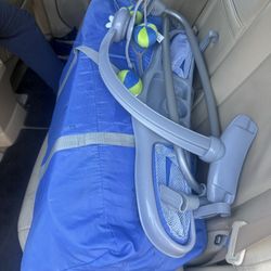 Free Portable Baby Travel Crib / Playpen (Blue)