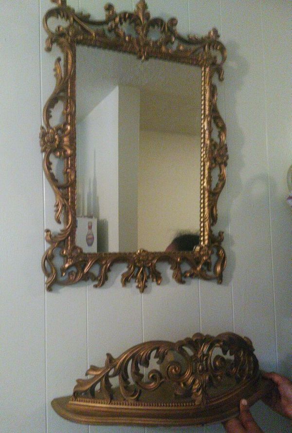 Mid Century Gold Framed Mirror W Shelf Turner Wall Accessory P100 Mid Century Gold Framed Mirror W Shelf Turner Wall Accessory P100 For In Kansas City Mo Offerup