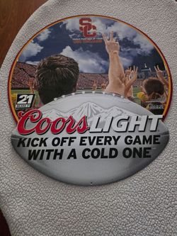 Coors Light USC Trojans Promotional Metal Sign