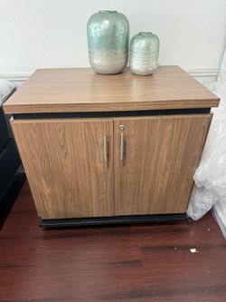 Metro Storage Cabinet - 2-Shelf, Walnut