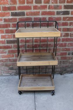 Rolling Rack with Three Shelves