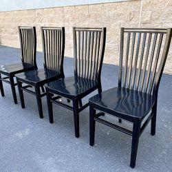 (4) Wooden Dining Side Chairs Set
