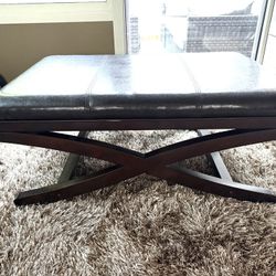 Leather Ottoman
