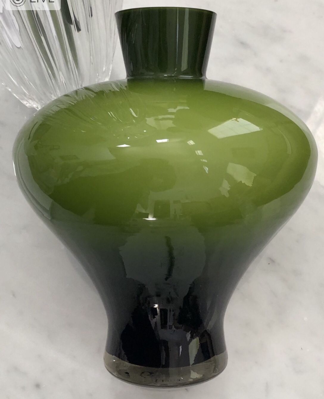 Antique glass vase