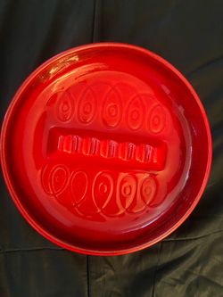 MCM Vintage Royal Haeger Red Ashtray - Mid Century Ceramic R1894 retro deco