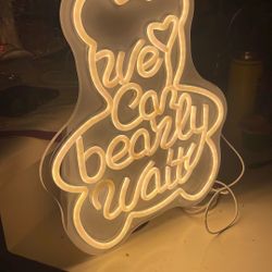Baby acrylic we can barely wait neon sign