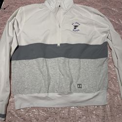 Adult Under Armour Large Stl Blues 1/2 Zip Pullover 