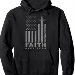 Faith Over Fear, Size 3x Hoodie High Quality Material