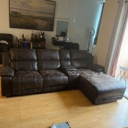 Brow Leather Sofa