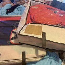 Red & Black Leather Seat Cover 