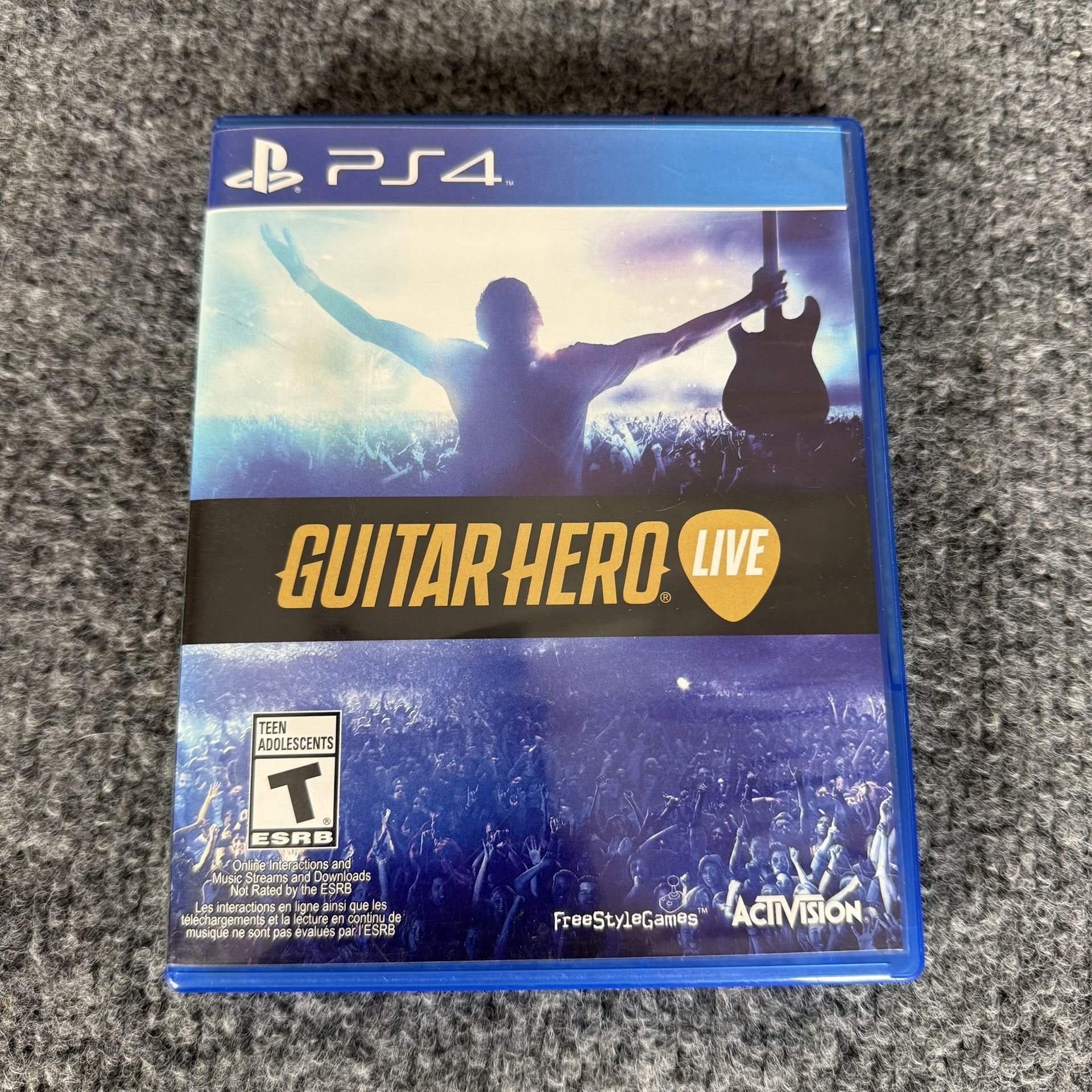 Guitar Hero Live PS4 Video Game Sony PlayStation 4 Disc Case Music Rhythm Songs