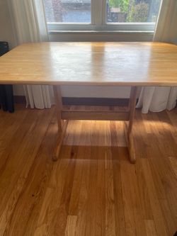 Solid wood table
