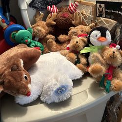 Various Christmas/Holiday Stuffed Toys