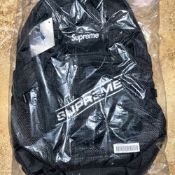 Black Reflective 3D Supreme Backpack FW23