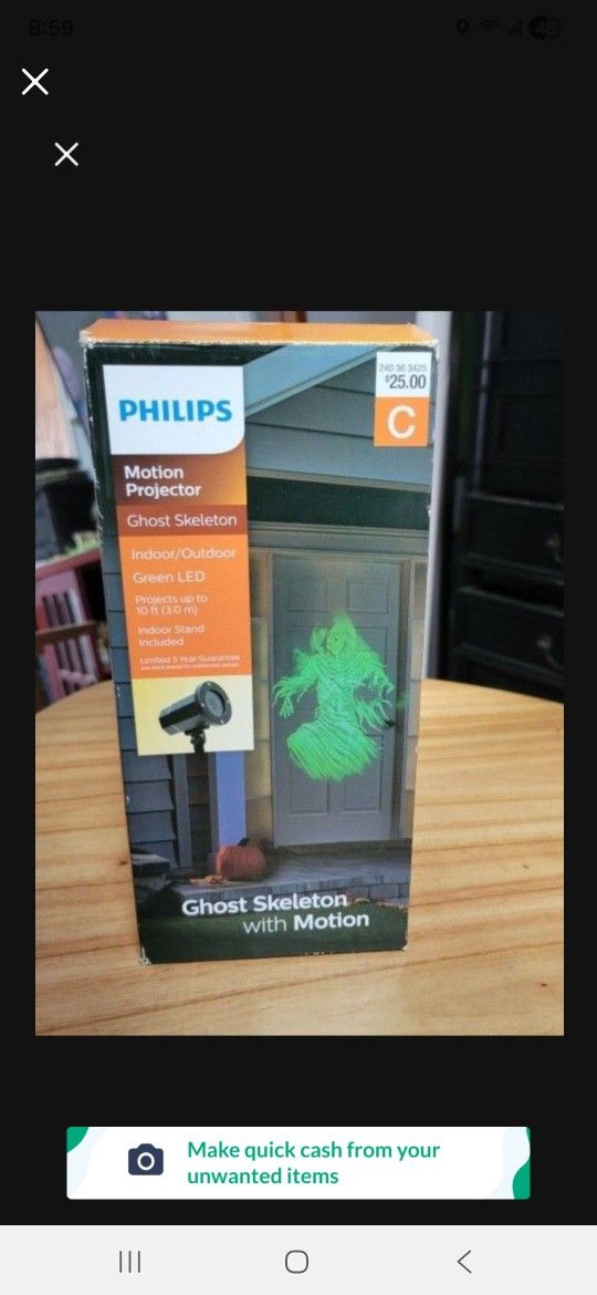 Ghost Skeleton LED Projector with Motion