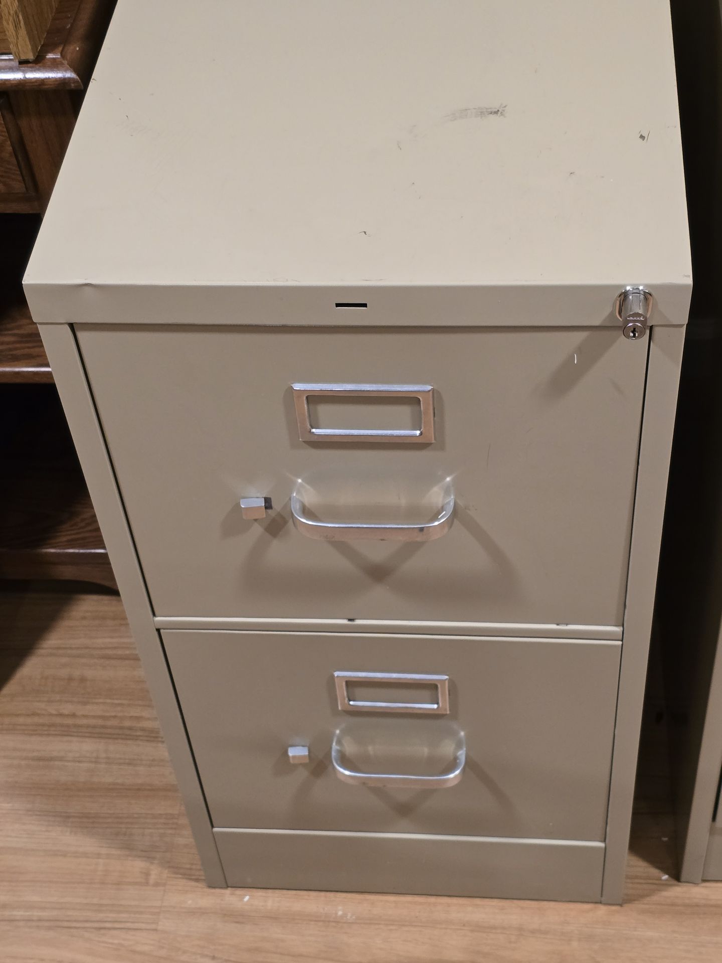 Metal File Cabinet 2 drawer - Beige