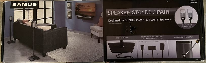 SANUS Speaker Stands For Sonos Play 1’s or 3’s